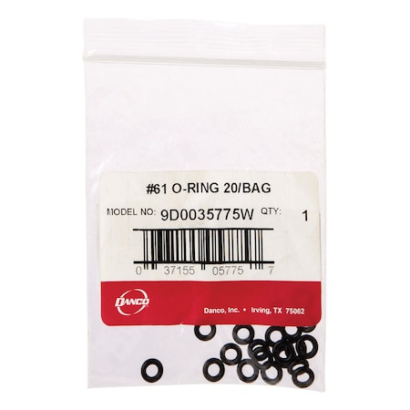 Danco Danco 9/32 in. D X 5/32 in. D No 61 Rubber O-Ring 20 pk 35775W